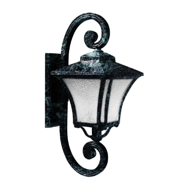 Dabmar Lighting GM211-L6-60K-VG Cast Aluminum Wall Fixture, E26, Color Temperature 6000K, Verde Green Finish