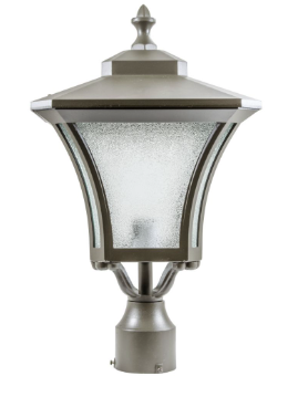 Dabmar Lighting GM212-L12-RGBW-BZ Cast Alum Post Top Fixture 86V-265V E26 LED 12W RGBW in Bronze Finish