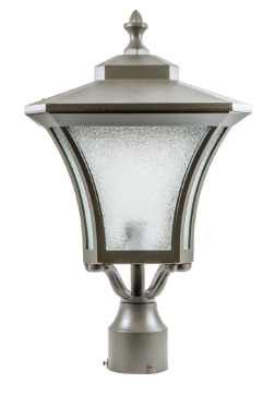 Dabmar Lighting GM212-L18-65K-BZ Cast Alum Post Top Fixture 120V-277V E26 LED 18W 6500K in Bronze Finish