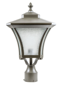 Dabmar Lighting GM212-L9-40K-BZ Cast Alum Post Top Fixture 120V GU24 LED 9W 4000K in Bronze Finish