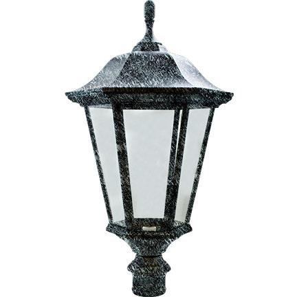 Dabmar Lighting GM225-VG Large Post Top Fixtures W/ Clear Glass, 120V, Incandescent, Verde Green Finish