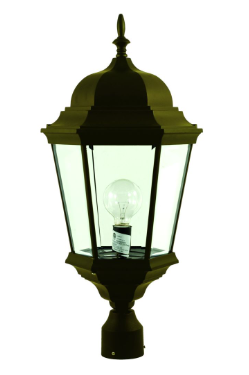 Dabmar Lighting GM235-BZ Powder Coated Cast Aluminum Post Top Light Fixture in Bronze Finish
