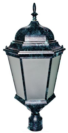Dabmar Lighting GM235-L30-30K-VG-FR Cast Alum Post Top Fixture 85V-265V E26 LED 30W 3000K Frost in Verde Green Finish