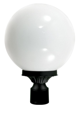 Dabmar Lighting GM240-B Powder Coated Cast Aluminum Post Top Light Fixture in Black Finish