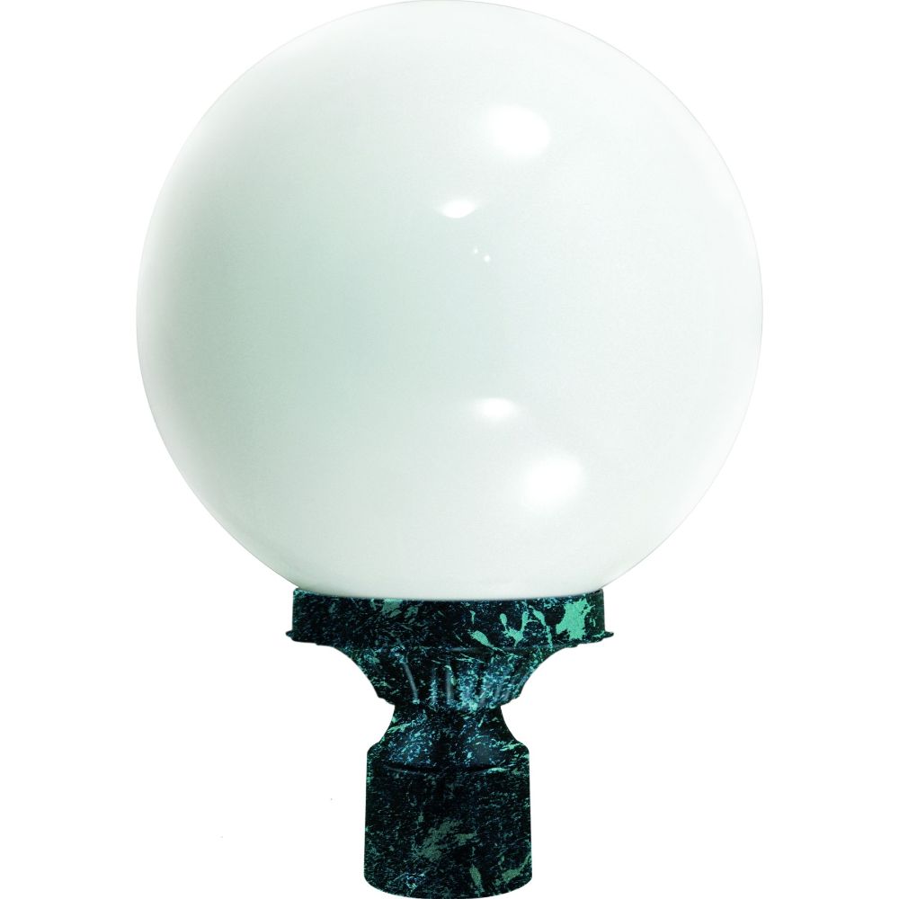 Dabmar Lighting GM240-L6-60K-VG LED Cast Aluminum E26 Post Top Fixture, 120V, Color Temperature 6000K, Verde Green Finish