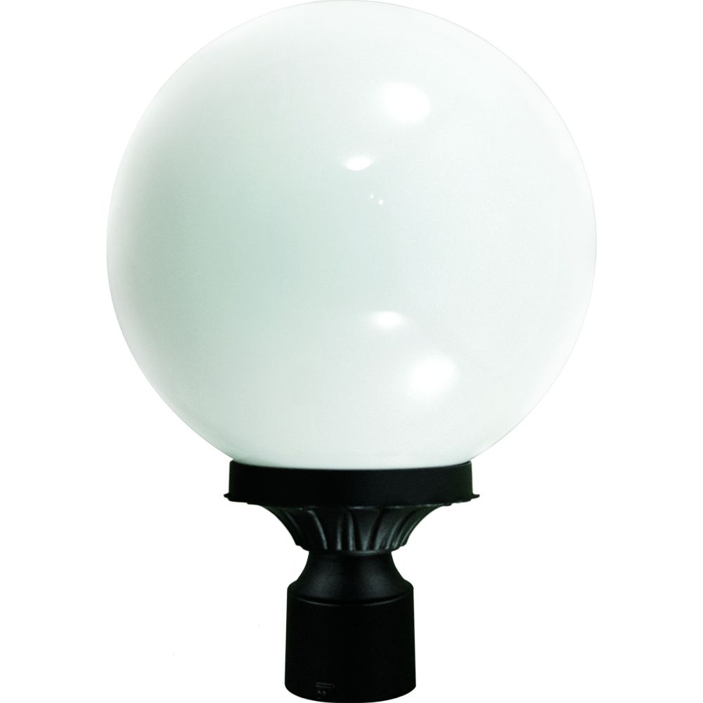 Dabmar Lighting GM240-L6-RGBW-B LED Cast Aluminum E26 Post Top Fixture, 86V-265V, Color Temperature RGBW, Black Finish