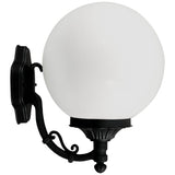 Dabmar Lighting GM245-L12-RGBW-B LED Cast Aluminum Globe Wall E26 Light Fixture, 85V-265V, Color Temperature RGBW, Black Finish