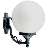 Dabmar Lighting GM245-L12-RGBW-VG LED Cast Aluminum Globe Wall E26 Light Fixture, 85V-265V, Color Temperature RGBW, Verde Green Finish