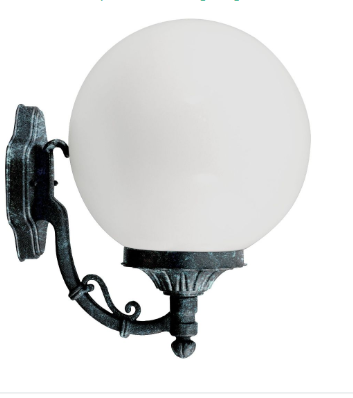 Dabmar Lighting GM245-L6-RGBW-VG Cast Aluminium Globe Wall Fixture E26 LED, Voltage 86V-265V, Multi-Color Temperature, Verde Green Finish