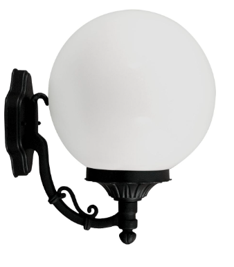 Dabmar Lighting GM245-L9-27K-B Cast Aluminium Globe Wall Fixture GU24 LED, Voltage 120V, Color Temperature 2700K, Black Finish