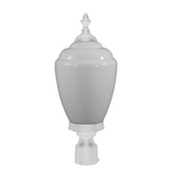 Dabmar Lighting GM285-L6-RGBW-W Cast Aluminum Post Top Fixture, E26, Color Temperature RGBW, White Finish