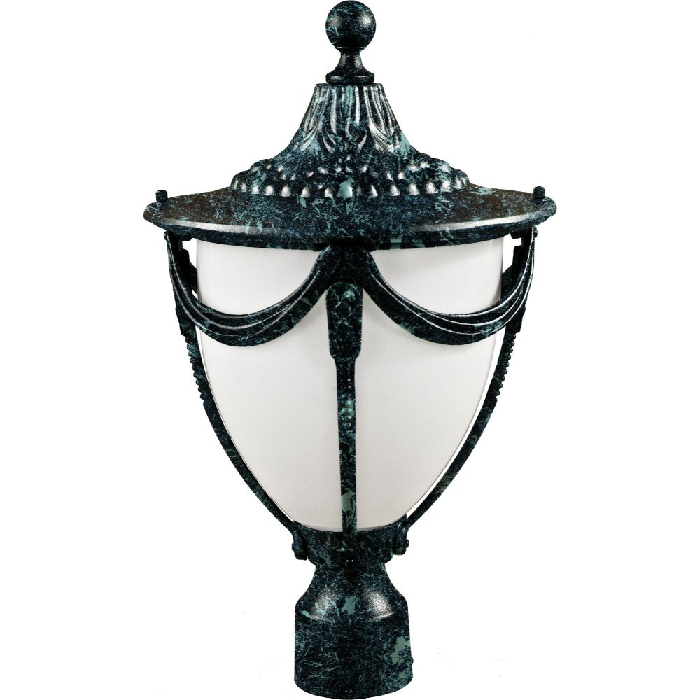 Dabmar Lighting GM480-L9-27K-VG LED Cast Aluminum Post Top Fixture, 120V, GU24, Color Temperature 2700K, Verde Green Finish
