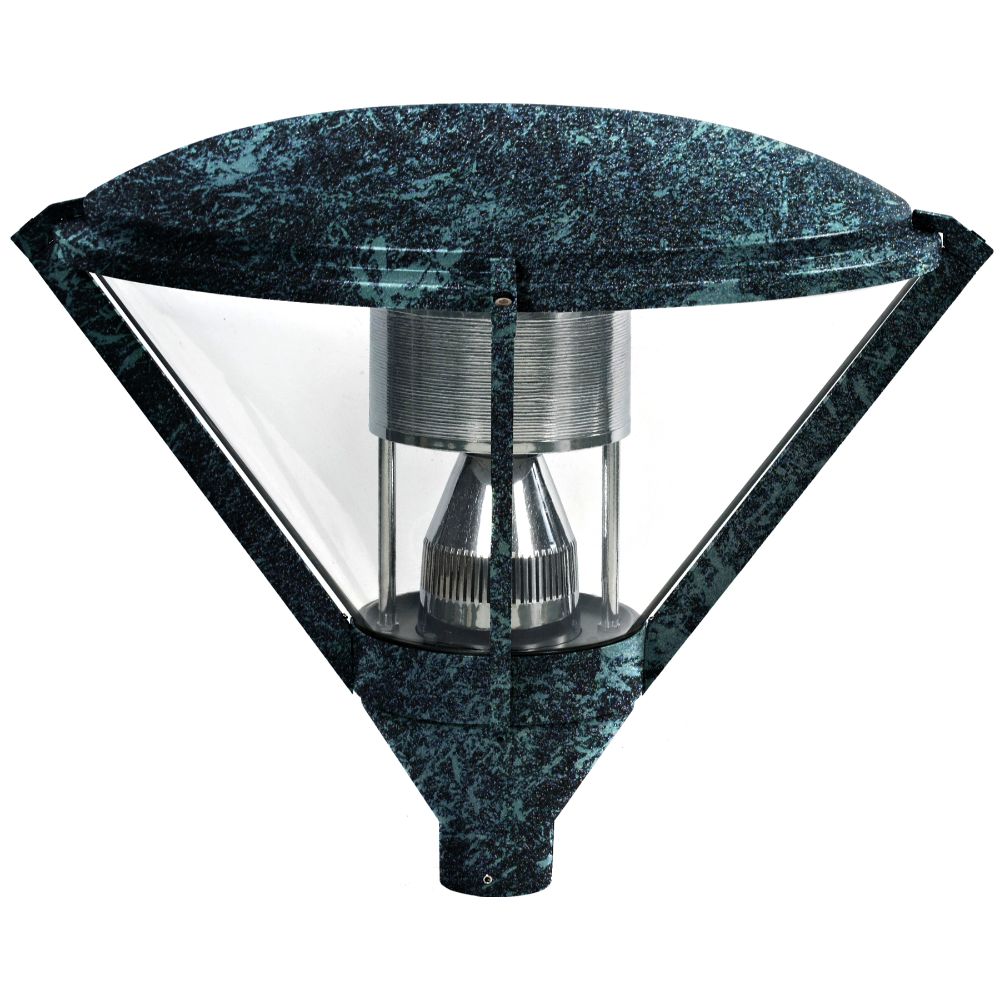 Dabmar Lighting GM500-L30-65K-VG LED Cast Aluminum Post Top Fixture, 85V-265V, E26, Color Temperature 6500K, Verde Green Finish