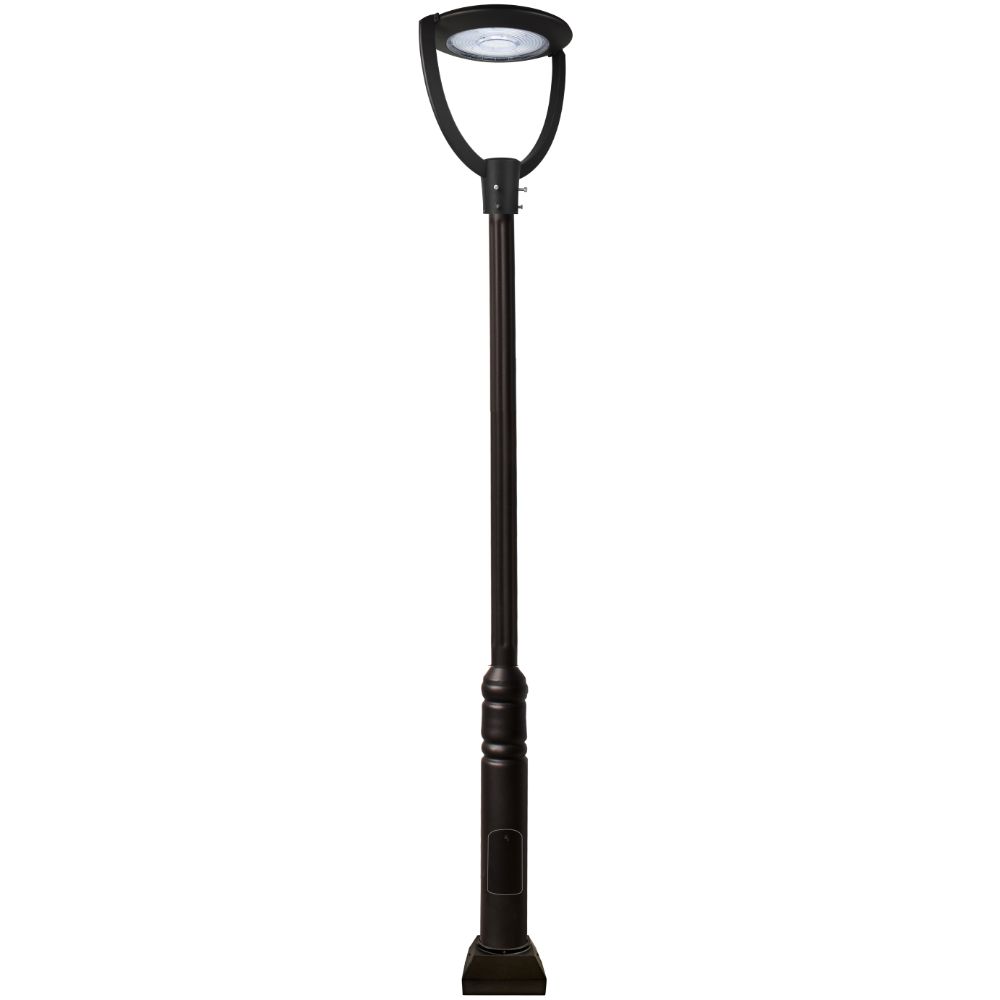 Dabmar Lighting GM571-LB150-50K-VG LED Cast Aluminum Post Top Fixture, 100V-277V, LB, Color Temperature 5000K, Verde Green Finish