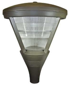 Dabmar Lighting GM580-L54-30K-BZ Cast Alum Post Top Fixture 120V-277V E39 LED 54W 3000K in Bronze Finish