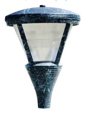 Dabmar Lighting GM580-L63-40K-VG Cast Alum Post Top Fixture 120V-277V E39 LED 63W 4000K in Verde Green Finish