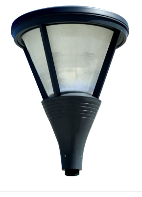 Dabmar Lighting GM580-L80-50K-B Cast Alum Post Top Fixture 120V-277V E39 LED 80W 5000K in Black Finish