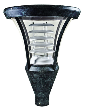 Dabmar Lighting GM640-VG Powder Coated Cast Aluminum Post Top Light Fixture in Verde Green Finish