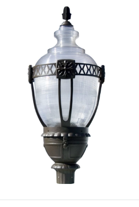Dabmar Lighting GM660-L63-30K-VG Cast Alum Post Top Fixture 120V-277V E39 LED 63W 3000K in Verde Green Finish
