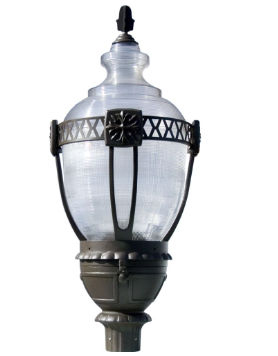 Dabmar Lighting GM660-L63-40K-B Cast Alum Post Top Fixture 120V-277V E39 LED 63W 4000K in Black Finish
