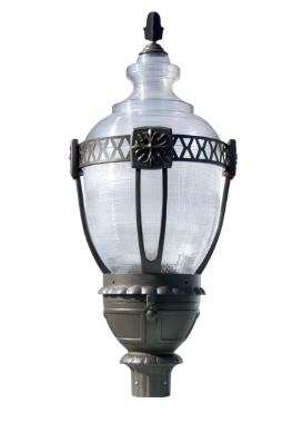 Dabmar Lighting GM660-L63-50K-BZ Cast Alum Post Top Fixture 120V-277V E39 LED 63W 5000K in Bronze Finish