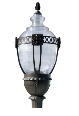 Dabmar Lighting GM660-L63-50K-VG Cast Alum Post Top Fixture 120V-277V E39 LED 63W 5000K in Verde Green Finish