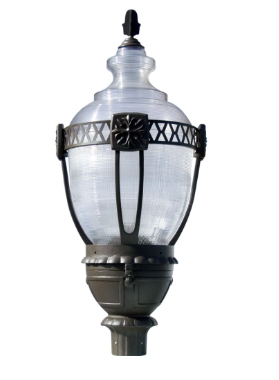 Dabmar Lighting GM660-L80-40K-VG Cast Alum Post Top Fixture 120V-277V E39 LED 80W 4000K in Verde Green Finish