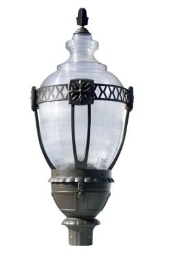 Dabmar Lighting GM660-L80-50K-BZ Cast Alum Post Top Fixture 120V-277V E39 LED 80W 5000K in Bronze Finish