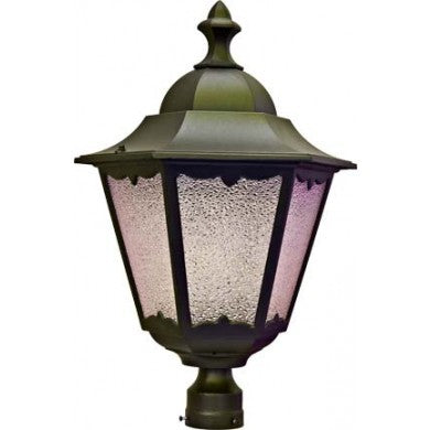 Dabmar Lighting GM812-L20-30K-BZ LED Cast Aluminum G24 Post Top Light Fixture, 120V-277V, G24, Color Temperature 3000K, Bronze Finish
