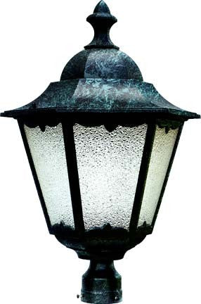 Dabmar Lighting GM812-L20-30K-VG LED Cast Aluminum G24 Post Top Light Fixture, 120V-277V, G24, Color Temperature 3000K, Verde Green Finish
