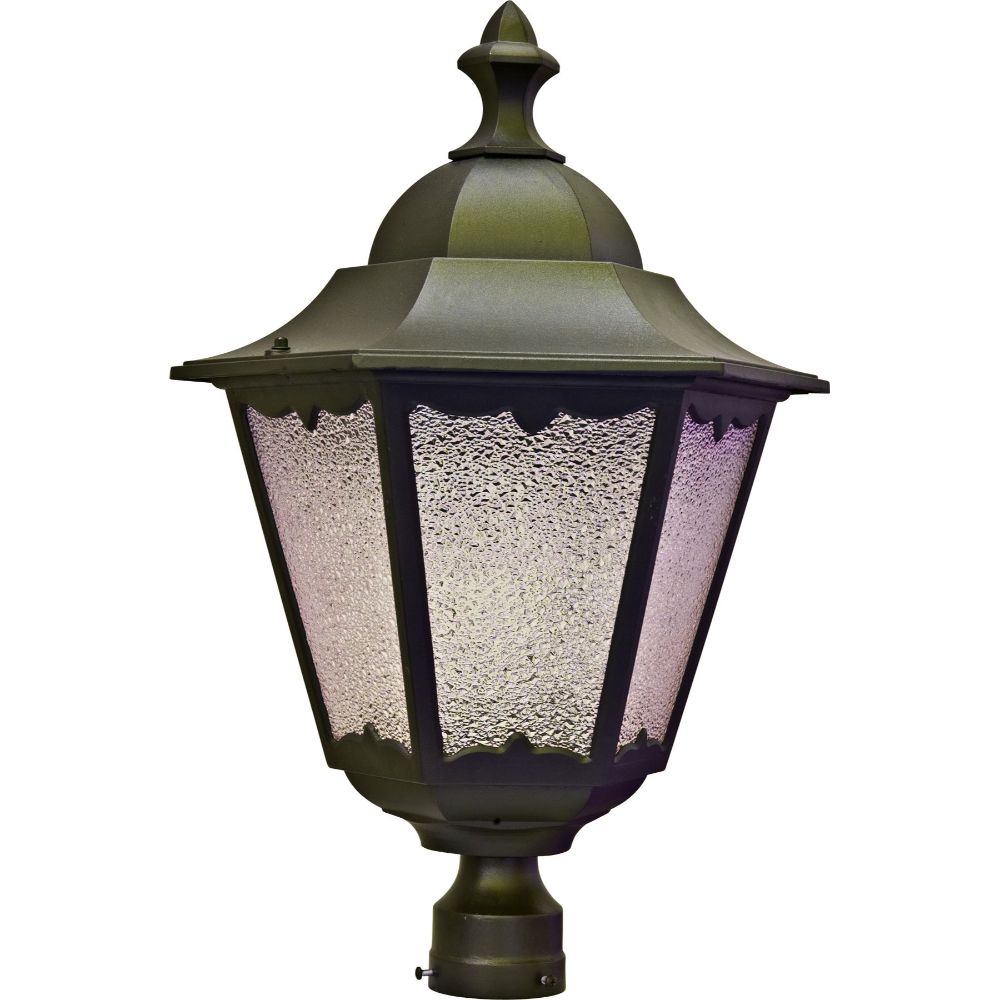 Dabmar Lighting GM812-L30-65K-BZ LED Cast Aluminum E26 Post Top Light Fixture, 85V-265V, Color Temperature 6500K, Bronze Finish