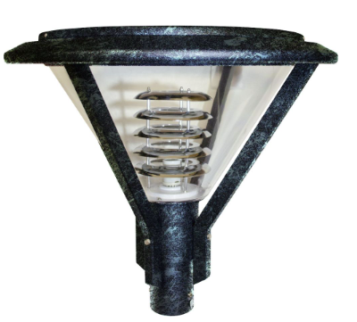 Dabmar Lighting GM950-L18-65K-VG Cast Alum Post Top Fixture 120V-277V E26 LED 18W 6500K in Verde Green Finish