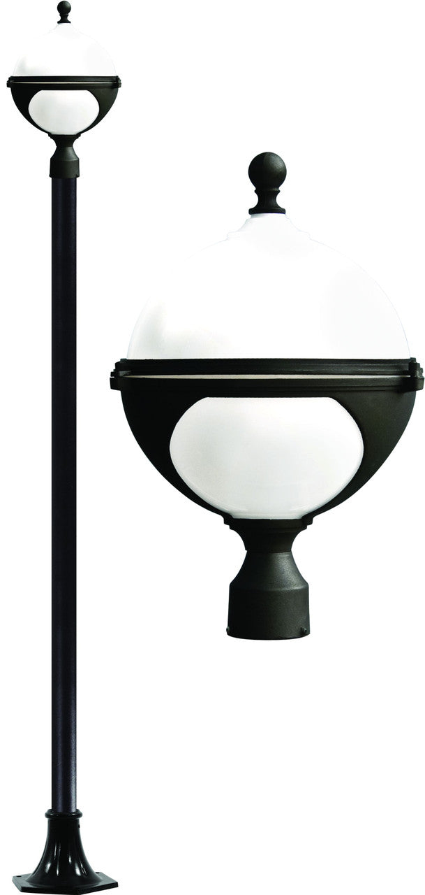 Dabmar Lighting GM9721-B Natalie Post Light Fixture 5 X 26 Watt DL-S26-GU24 120 Volts, Black Finish