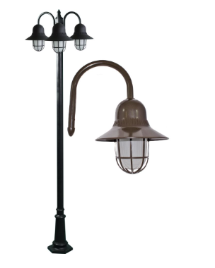 Dabmar Lighting GM9913-BZ Marquee 3 Light Post Incandescent Fixture in Bronze Finish
