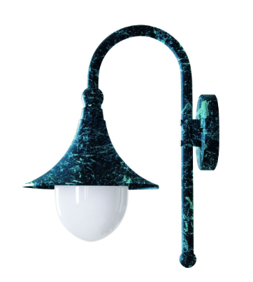 Dabmar Lighting GM996-L9-27K-VG Cast Aluminum Goose Neck Wall Fixture, GU24, Color Temperature 2700K, Verde Green Finish