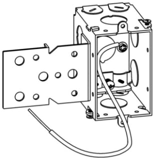 Orbit GMB-1-NM-B 2-3/4” Deep, Gangable 1-Gang Switch Box With NM Cable Clamps & B Bracket