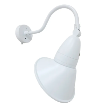 Westgate GNBA-18-35W-MCTP-WH-P 11" 3CCT Angled Gooseneck Barn Light, Wattage 18W/26W/35W, CCT 3000K/4000K/5000K, White Finish