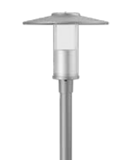 Westgate GPH-12-40W-MCTP-GY Modern Top-Hat Post-Top Area Light W/ Indirect Light Source, Selectable Multi CCT & Wattage