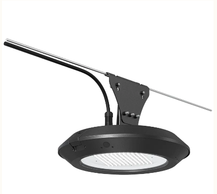 Westgate GPX-22-75W-MCTP-CAT-BK Post Disk Light with Catenary Suspension Adapter, Multi-Power & CCT 22W/37W/56W/75W, 4000K/5000K Black Finish