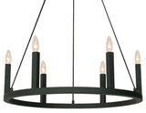 AFX Lighting GRCP26CBBK Grace 6 Light 26 Inch Pendant In Black