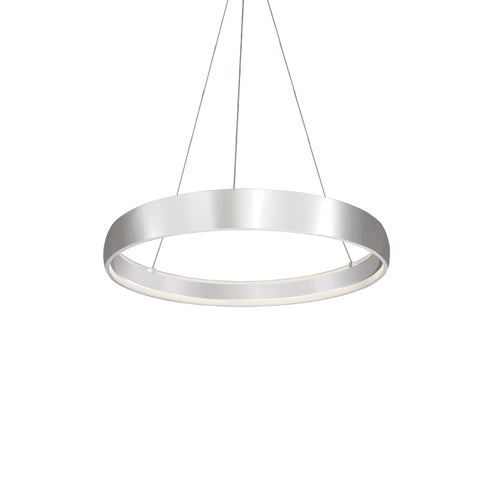 Kuzco Lighting PD22735-BS-UNV Halo 35-in Pendant Ceiling Light - CCT: 3000K - Finish: Brushed Silver