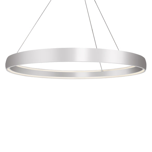 Kuzco Lighting PD22772-BS-UNV-010 Halo 72-in Pendant Ceiling Light - CCT: 3000K - Finish: Brushed Silver