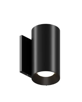 DMF Lighting HCW6B3CBK H-Series 3.5" LED Wall Mount Cylinder, Selectable Wattage 5W, 9W, 12W, Color Temperature Dim-to-Warm / 3K-22K, Voltage 120V,  Black Finish