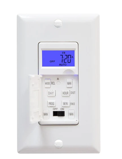 Enerlites HET01-W 15 AMP 7-DAYS IN-WALL PROGRAMMABLE TIMER SWITCH ...
