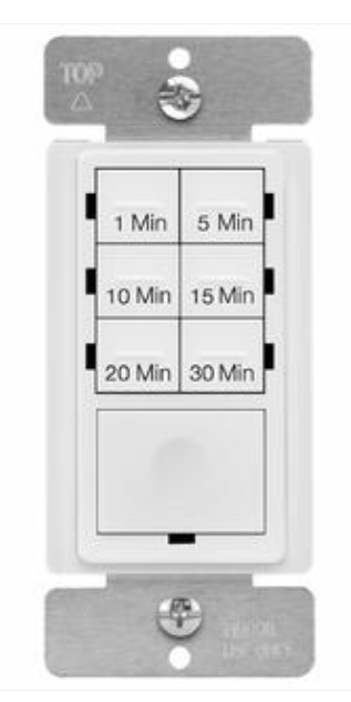 Enerlites HET06A-J-W 30-Minute No Neutral Wire Countdown Timer Switch, 1-5-10-15-20-30 Min, For Bathroom Fans, Heaters, Lights, LED Indica