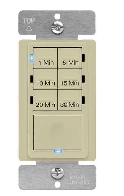 Enerlites HET06A R I Countdown Timer Switch for bathroom fans and