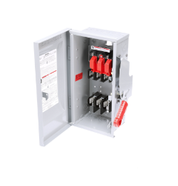 Siemens HF361 240/480/600 VAC/250 VDC 30 Amp 3-Pole 3-Wire NEMA 1 Heavy Duty Fusible Safety Switch