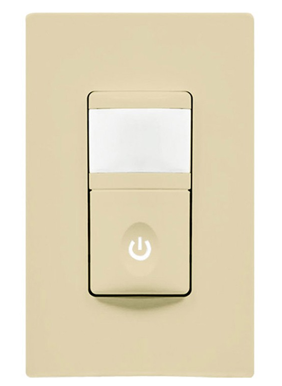 Enerlites HMOS-I AUTO OCCUPANCY/VACANCY MOTION SENSOR SINGLE POLE IN-WALL SWITCH - IVORY