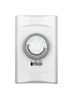 Enerlites HMT01N-W White Single Pole 24 Hours Mechanical In-Wall Timer