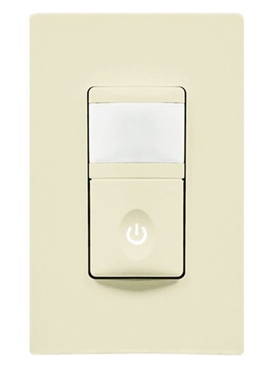 Enerlites HMVS-LA LIGHT ALMOND SINGLE POLE VACANCY NEUTRAL WIRE OCCUPANCY SENSOR SWITCH